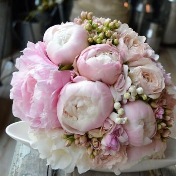 Bouquet de peonias rosa